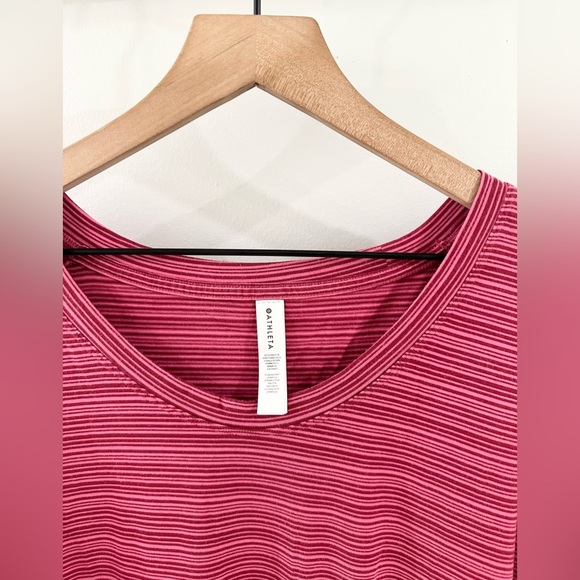 Athleta Cloudlight Stratus Striped Top Pink Red Size XL - Picture 8 of 9